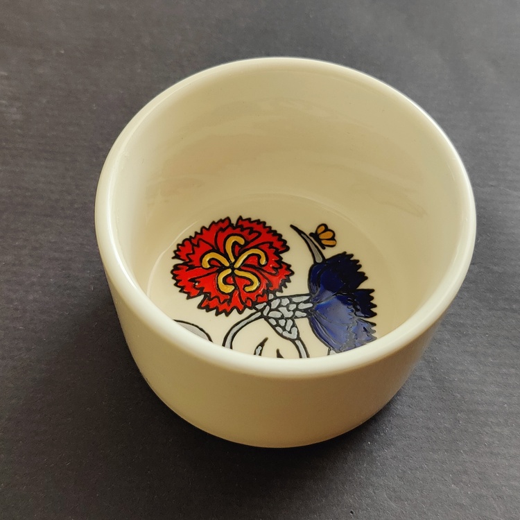 Previous Next Decorative ceramic small bowl "Carnation 2" from the "Flowers"