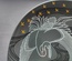 Decorative ceramic plate "Heron and Tiger" from the series "The Chase".