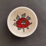 Decorative ceramic small bowl "Peony 1" from the "Flowers" series