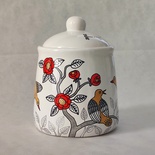 Decorative ceramic sugar bowl "Rose Garden" from the "Flowers" series