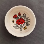 Decorative ceramic small bowl "Peony 3" from the "Flowers" series