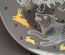Decorative ceramic plate "Yak and Wolf" from the series "The Chase"