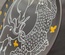 Decorative ceramic plate "Elephant and Cheetah" from the series "The Chase".